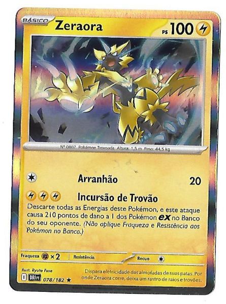 Pokemon Zeraora Holofoil Escarlate e Violeta Rivais Predestinados