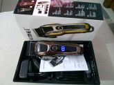 Maquina De Cortar Cabelo Pezinho Acabamento Sem Fio Turbo Profissional Bivolt Kemei