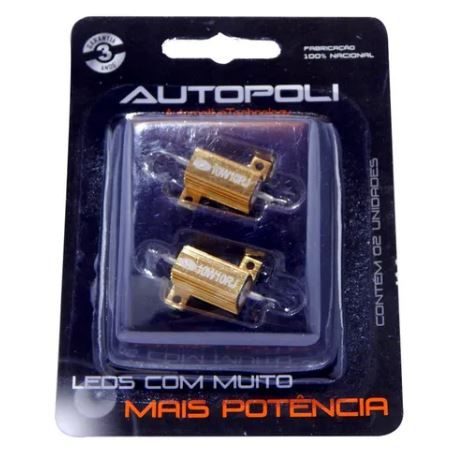 Resistor 10R para Lâmpada 10W 12V Led Autopoli Par - CD8564