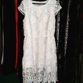 Vestido em algodão rendado