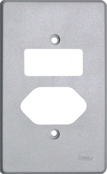1701.108 - Placa 4x2 - 1 Tecla e 1 Tomada