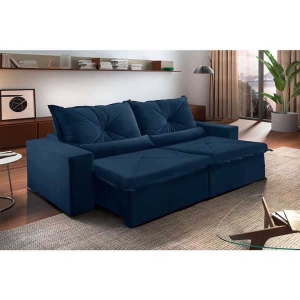Estofado Retratil Trento 2x90 Br 25 Jolie 30 Azul Montano