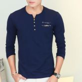 Camisa Masculina Casual Outono Inverno Manga Longa Decorado