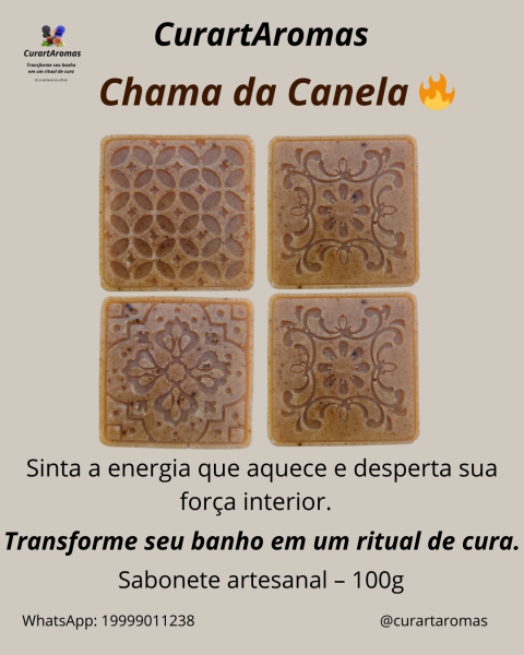 Sabonete Artesanal - Chama da Canela