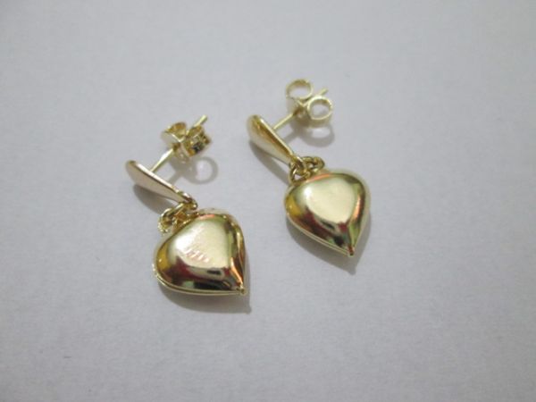 Brinco Folheado a Ouro Coração