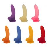 PENIS COM VENTOSA 18,5X4CM(LARANJA E AMARELO)