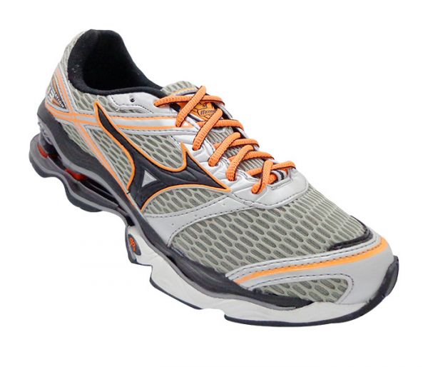 Tênis Mizuno Wave Creation 13 Cinza e Laranja MOD:12677