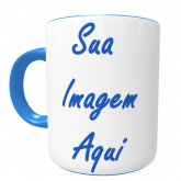 Caneca color 325 ml interior e alça azul claro