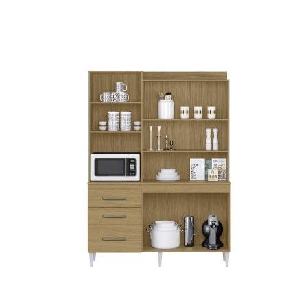 Kit Cozinha Mila 5P3G Visualizacao Interior Aramoveis