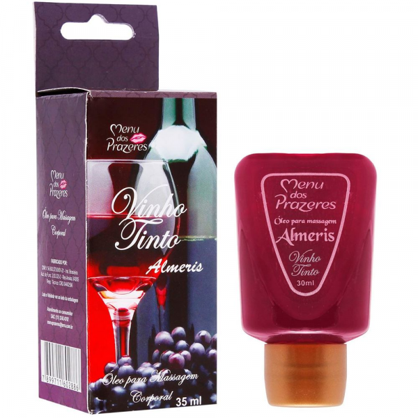 Almeris Vinho Tinto óleo Para Massagem 35ml Menu Dos Prazeres