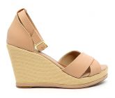Sandália Feminina Plataforma Crômic Nude