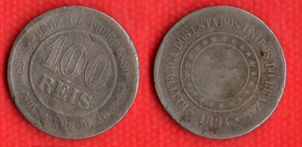 V038-2 - 100 RÉIS 1894 - Tir. 1.881.000