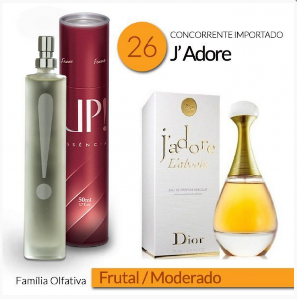 Perfume Feminino 50ml - UP! 26 - J'adore