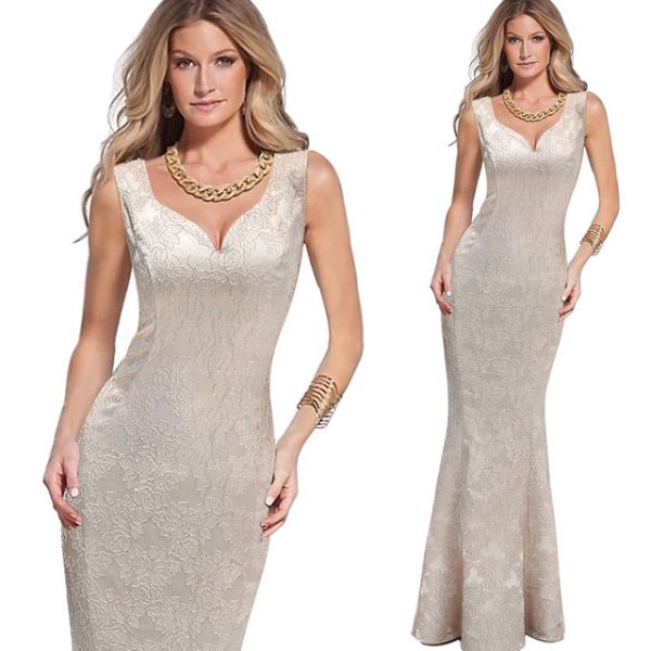 Vestido De Festa Sereia Mulher De Estilo Elegante Vfemage