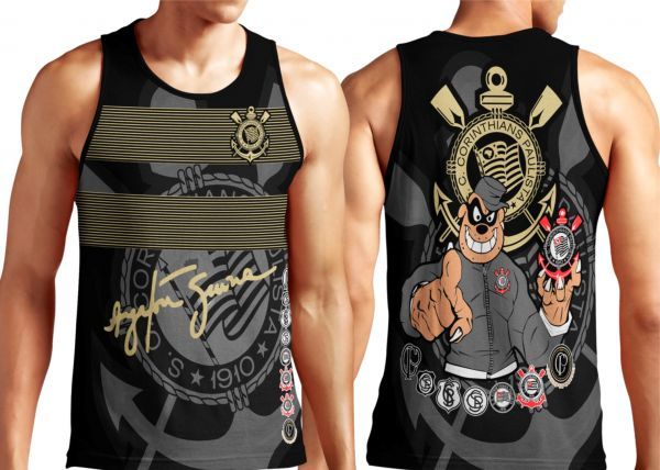 REGATA PRETA PERSONALIZADO DO CORINTHIANS
