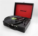 Vitrola Amvox Case em Madeira USB 10W AVT1199 Preta - Bivolt