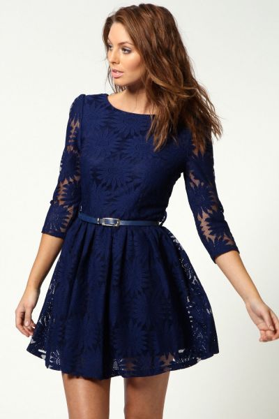 Vestido - O-Neck Lace