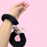 ALGEMAS DE METAL SIMPLES PELÚCIA ROSA COM CHAVES E TRAVE
