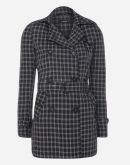 TRENCH COAT XADREZ TAFETÁ AMARO