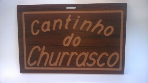 Placa - Cantinho do Churrasco