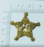 Estrela Xerife Dourada (120 Adesivos)