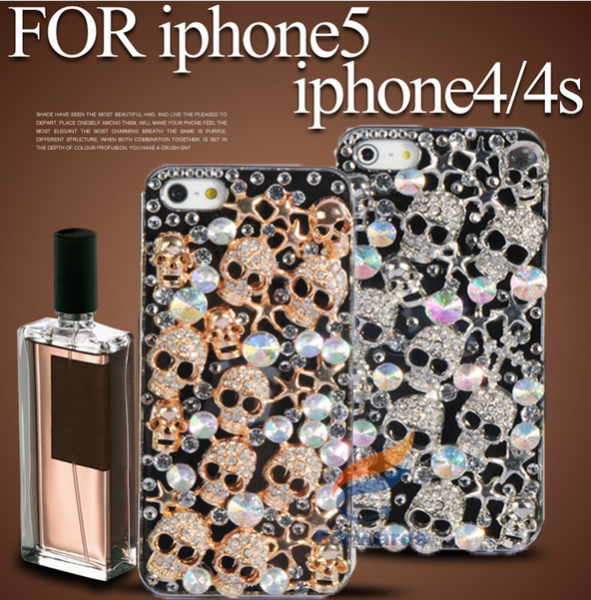 Case  Luxo 3d bling do crânio