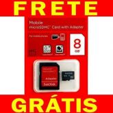 Cartão De Memória Micro Sd 8gb Sandisk Lacrado Original