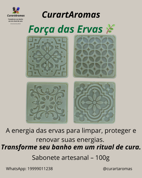Sabonetes artesanais Força das Ervas - (Sete Ervas)