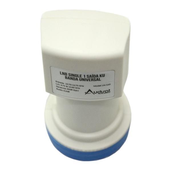 LNB Audisat LN-110 Banda Ku Universal de 1 Saída - Branco
