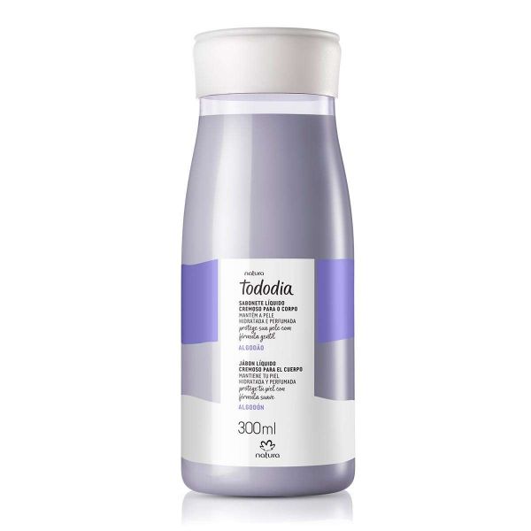 Tododia Algodão sabonete líquido cremoso para o corpo - 300ml