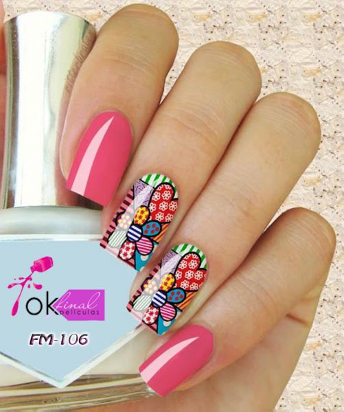 Adesivos para Unhas Mod.Romero Brito Cód.Fm -106
