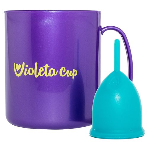 Violeta Cup - Tamanho A - Verde - Kit com Caneca
