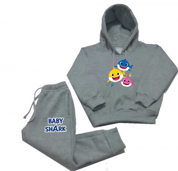 CONJUNTO MOLETOM INFANTIL BABY SHARK COD.:02 (8 AO 12 ANOS)