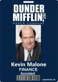 The Office Crachá Dunder Mifflin Kevin Malone