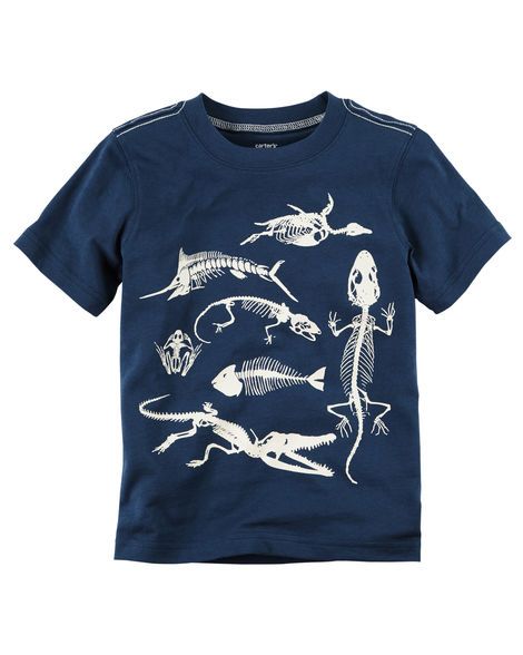24M Camiseta Reptil Azul Marinho - Carter's