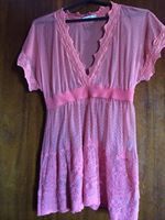 Blusa transparente com renda