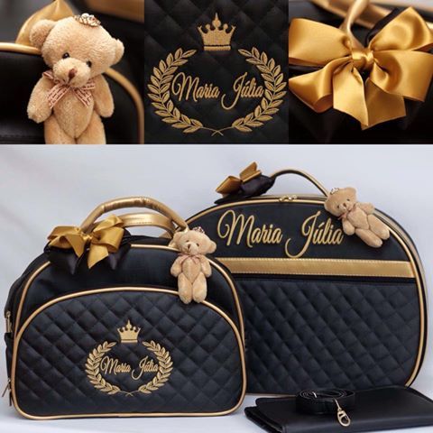 Kit de Bolsas de Maternidade Personalizadas 4 Peças