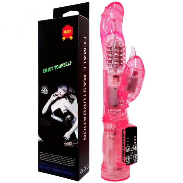 JACK RABBIT VIBRADOR ROTATIVO PONTO G COM 12 MODOS DE VIBRAÇÃO 3R IMPORT