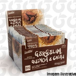 Barra de Sementes Gergelim, Quinoa e Cacau Display 24Unid 10g Levitta