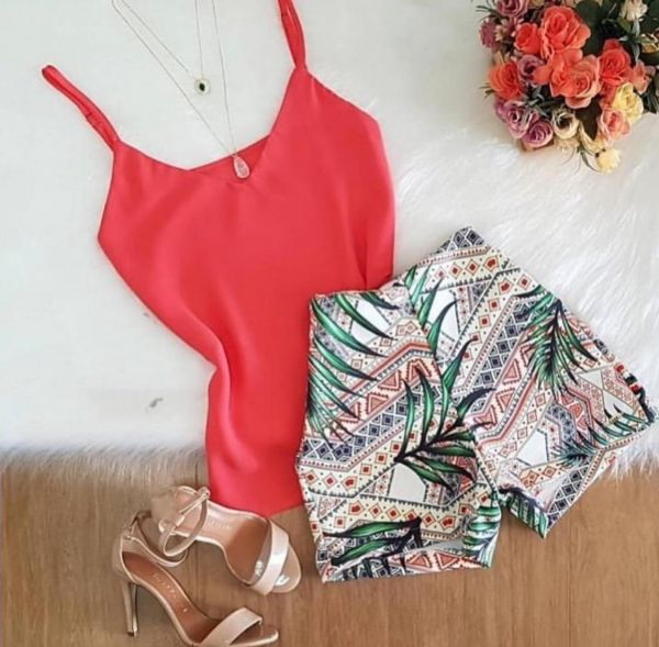 shorts no crepe alfaiataria varias cores e estampas