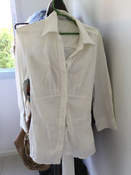 Blusa Branca Manga 3/4