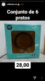 Conjunto com 6 pratos fundos nature util basar