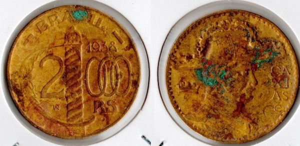 V162a-2 - 2$000 1938 - Tiragem 2.543.000 poligonal