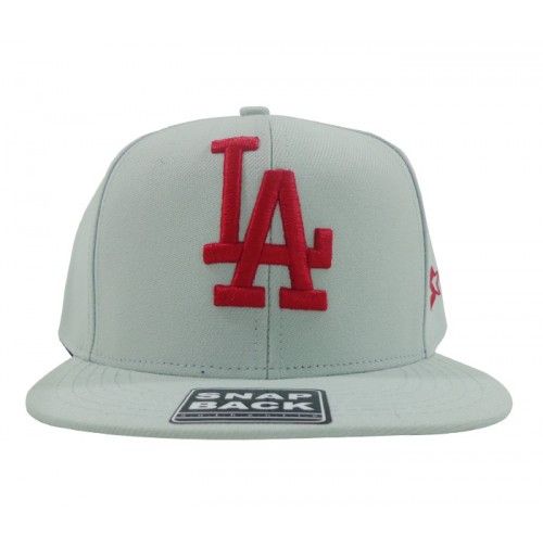 BONÉ ABA RETA LOS ANGELES DODGERS CREME E VERMELHO