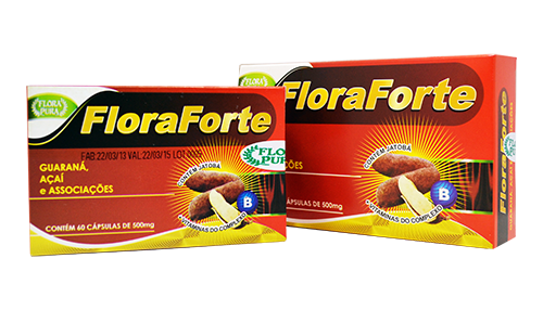CAPSULA FLORA FORTE 60 UND. GUARANÁ, AÇAÍ E JATOBÁ