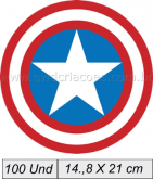 100 ADESIVOS / Redondos ou Retangular 14.,8 X 21 cm