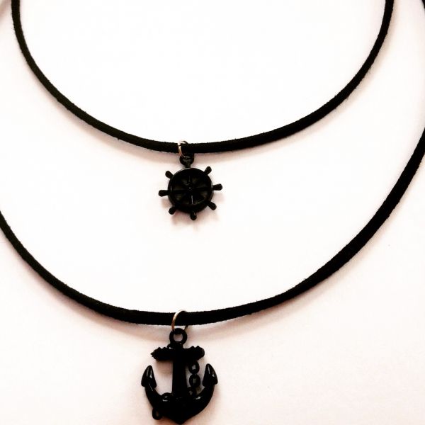 Gargantilha de couro - COD - 003