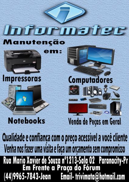 Promoção formatação em pc e notebook