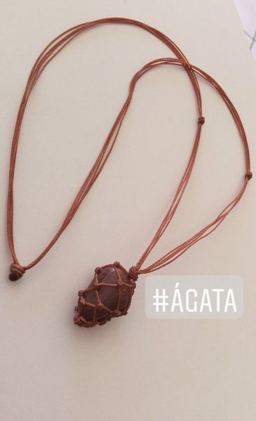 Colar pedra agata