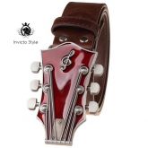 Cinto fivela de metal , retro guitarra